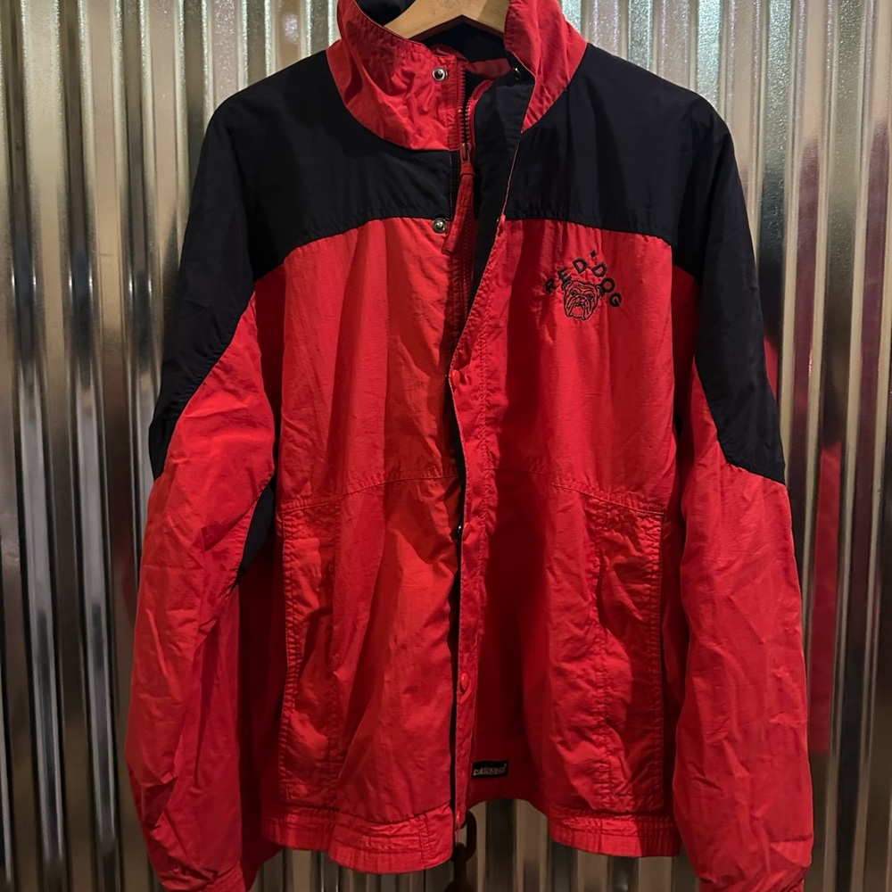 Classic Red and Black Raincoat